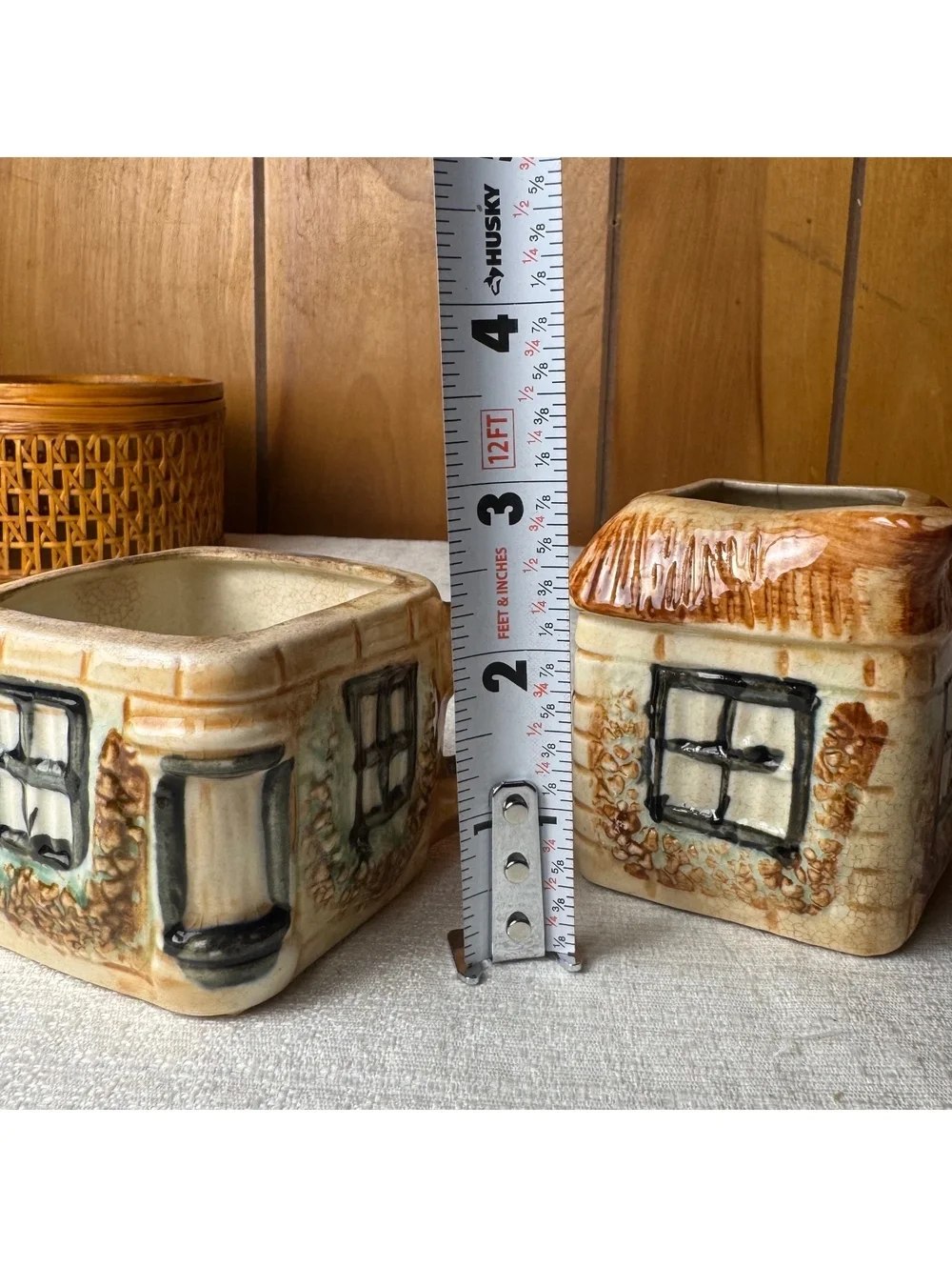 Vintage Cottage House Creamer Sugar Bowl Set Made in Japan Ceramic Cottageware